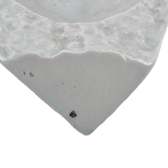 John Shedd Art Pottery Ashtray Indented Circle Gray Studio Ceramic Signed - Picture 7 of 11